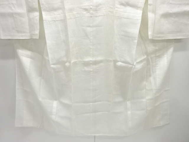  アンティーク　本麻　透かし織　枝葉模様長襦袢